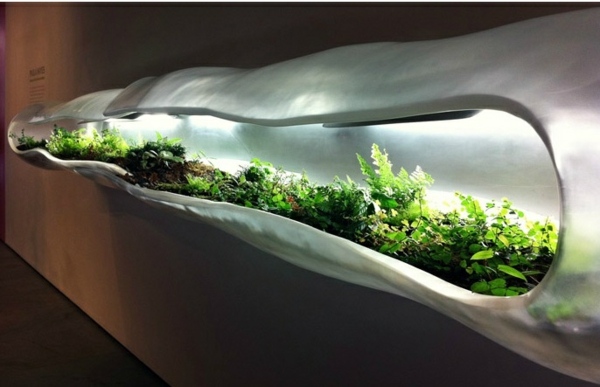 Planter terrarium metall lock belysning idéer trädgård hemma