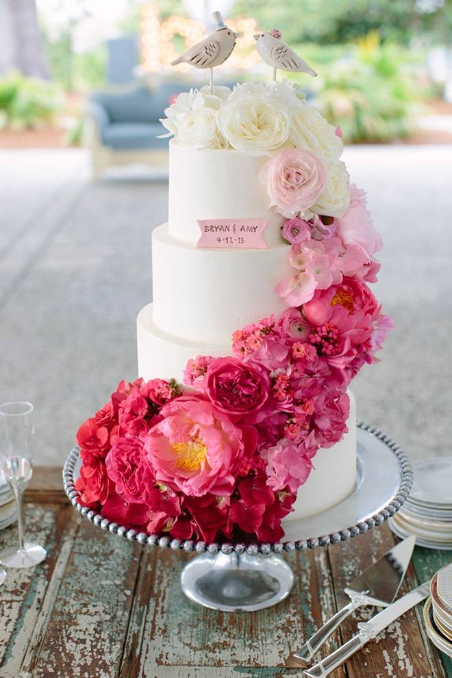 idéer-för-bröllop-tårta-dekoration-blomma-ombre-tårta-figurer