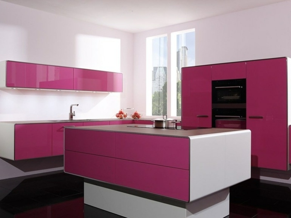 rosa köksdesign Almilmo Design puristiska former
