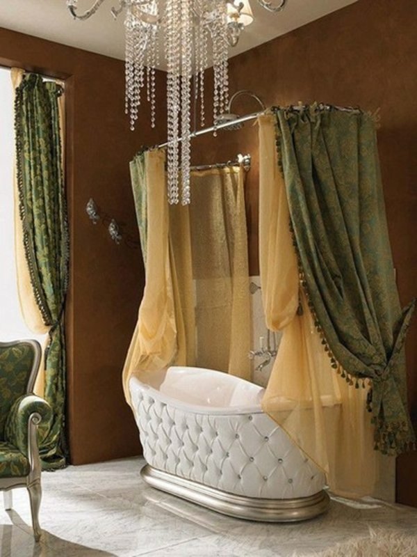 fristående badkar sovrum interiör