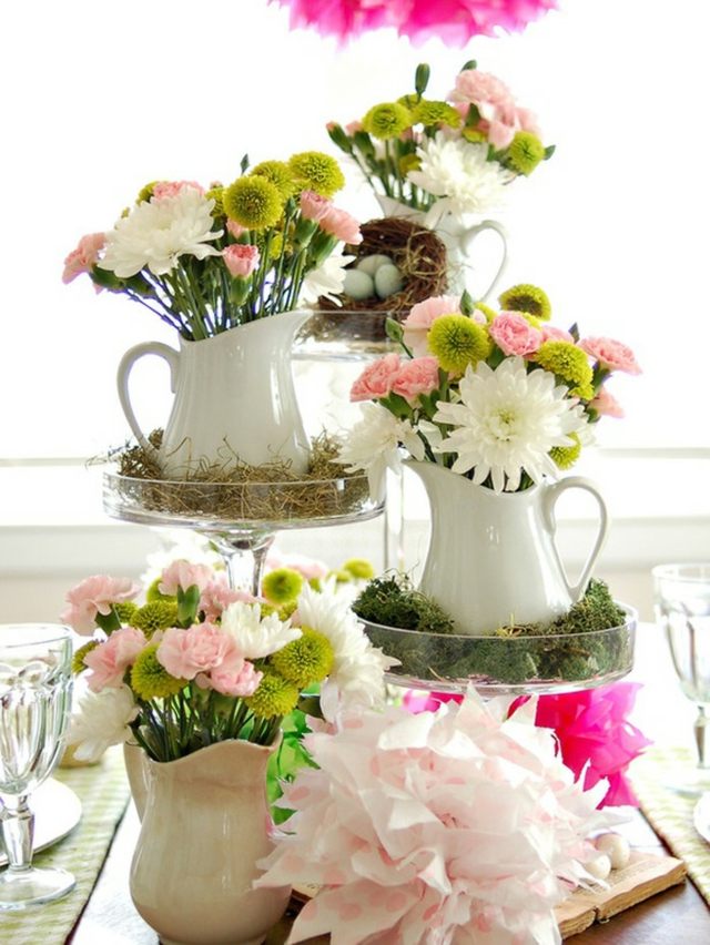 färska blommor vas porslin original dekoration bord