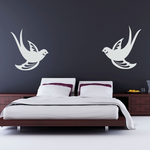 20 coola idéer för väggdekal design sovrum birdie