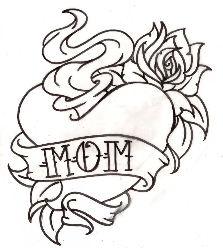 tatuering-mallar-hjärta-mamma