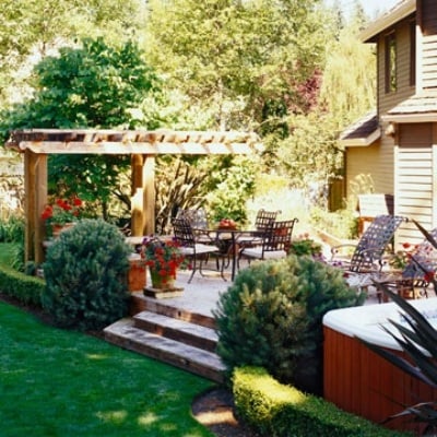 idéer för plantering av trädäck och terrasser i trädgården