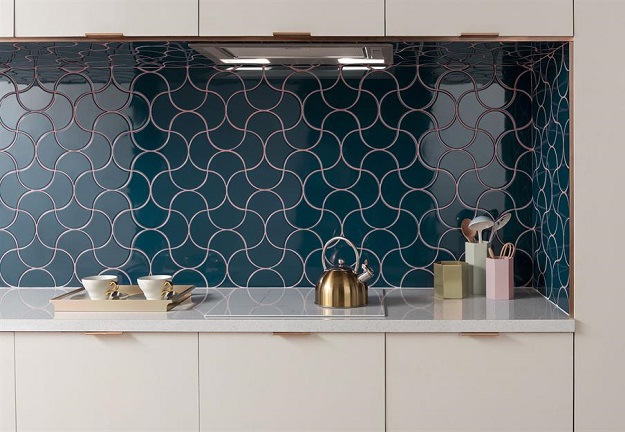 Πλακάκια τοίχου κουζίνας με μοτίβο