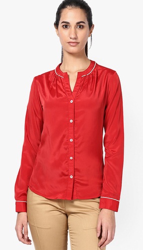 Κόκκινο πουκάμισο με σωλήνες αντίθεσης