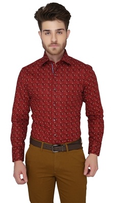 Τυπωμένο κόκκινο πουκάμισο