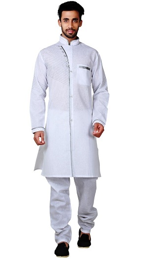 Πυτζάμα White Fancy Pathani Kurta