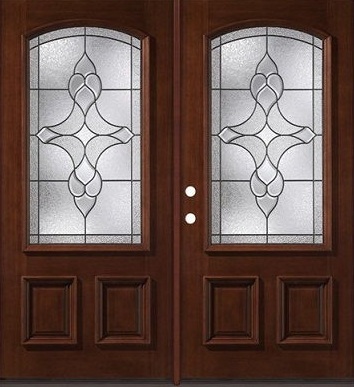 Σχεδιασμός πόρτας ασφαλείας ξύλου και γυαλιού