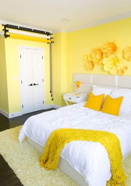Μικρές ιδέες για κίτρινο υπνοδωμάτιο