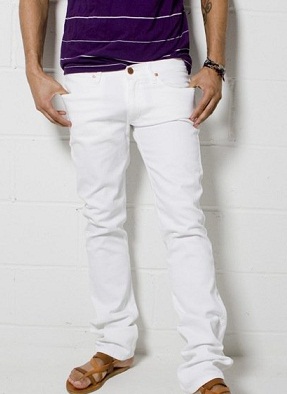 Loose White Jeans for Men