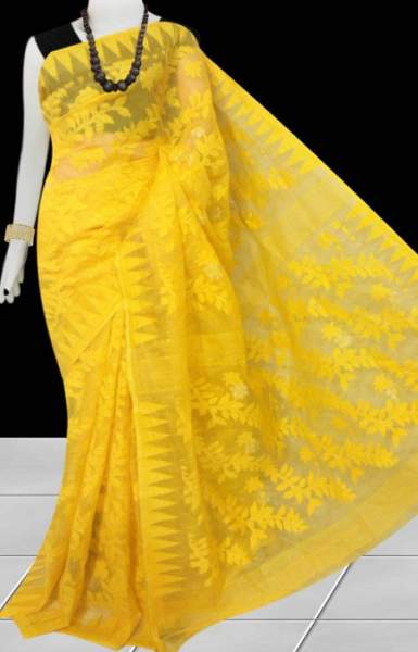 Κίτρινο Jamdani Saree