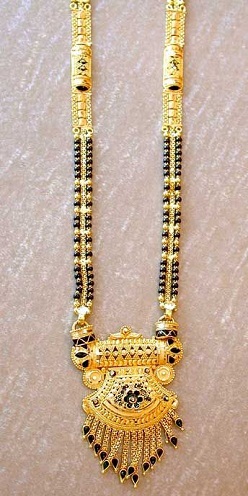 Κοντό Mangalsutra Rajasthani σε χρυσό