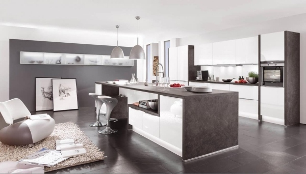 Kök kök ö högglans glas matta barstol design modern