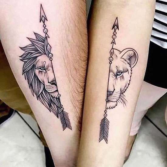 Όμορφα σχέδια τατουάζ ζευγαριού