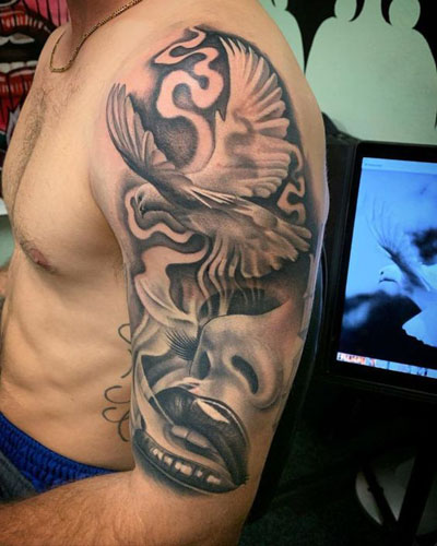 Kauniit kyyhkynen tatuointimallit 2