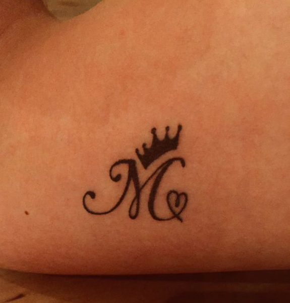 Majestic M Style Letter Tattoo