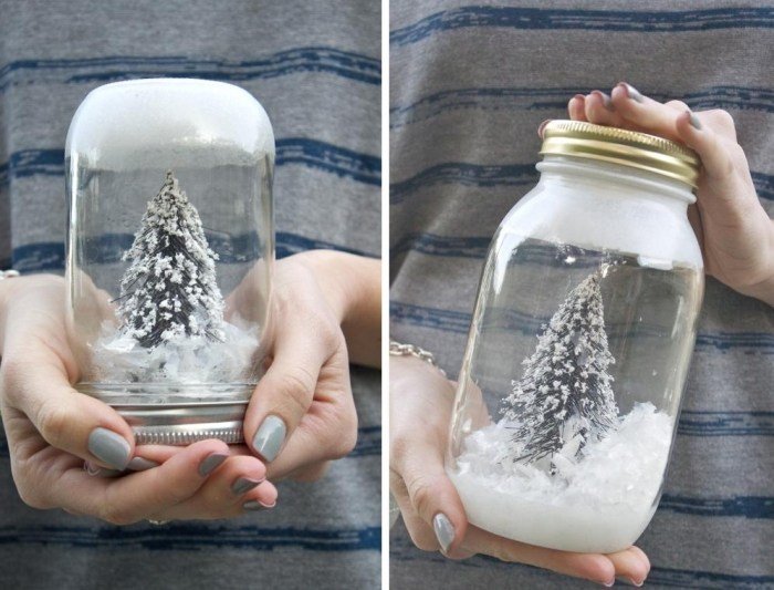 glas-med-lock-diy-idé-gåvor-snö-bollar-gran-träd
