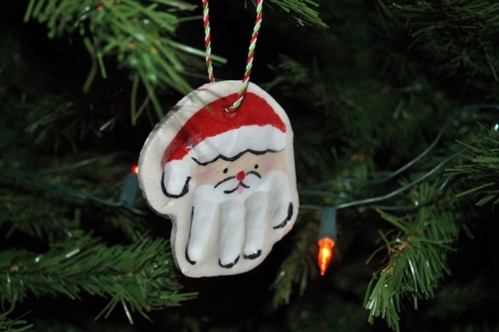 Handavtryck-Santa-Klaus-smycken-julgran-personlig-present