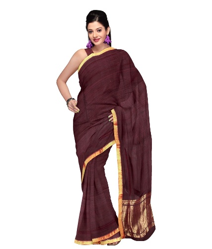 The Brown Handloom Saree