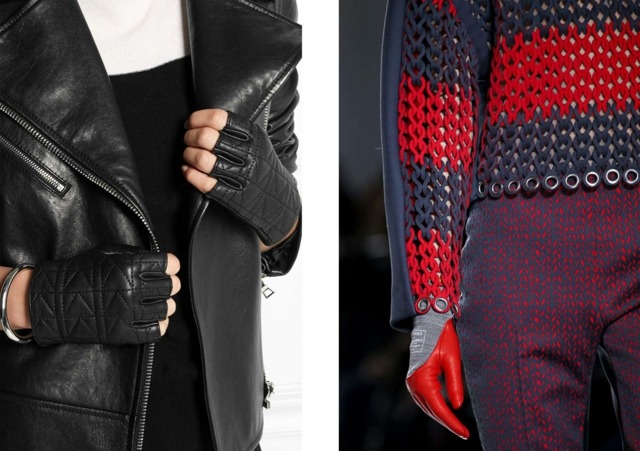 Handskar präglad logotyp Karl Lagerfeld Balenciaga