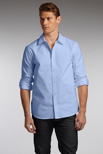 Μπλε ανδρικό πουκάμισο της Οξφόρδης