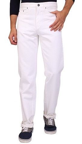 Silky Denim White Color Jean
