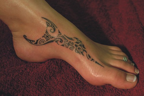 Tribal Foot Tattoo Design