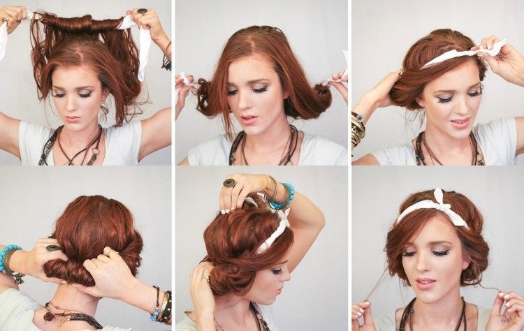 20-tal-frisyrer-gör-det-själv-tema-fest-långt-hår-instruktioner-updo-hårband-rödhårig