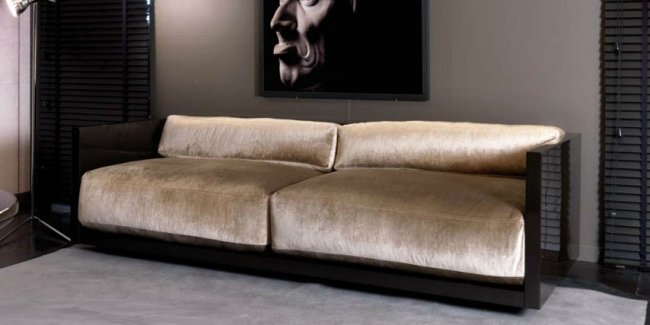 designer soffa trästomme kudde EDUARD Domenico Mula
