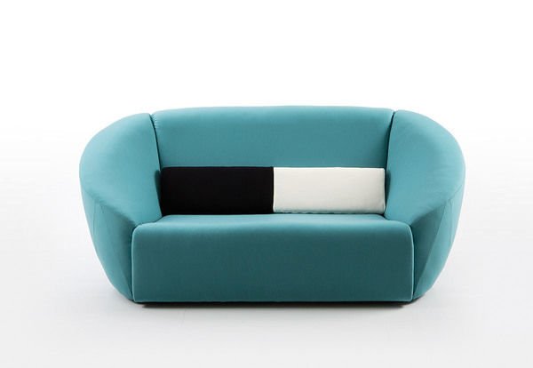 designer soffa SMOOTH Kati Meyer Brühl tvåsitsig blå