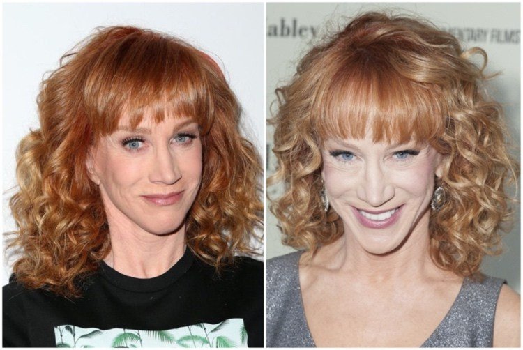 lockar med slät lugg axellängd - kathy griffin