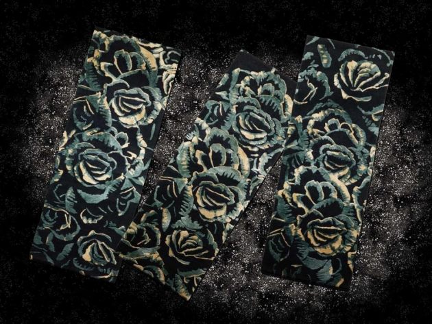 nodus matta design svart rosor