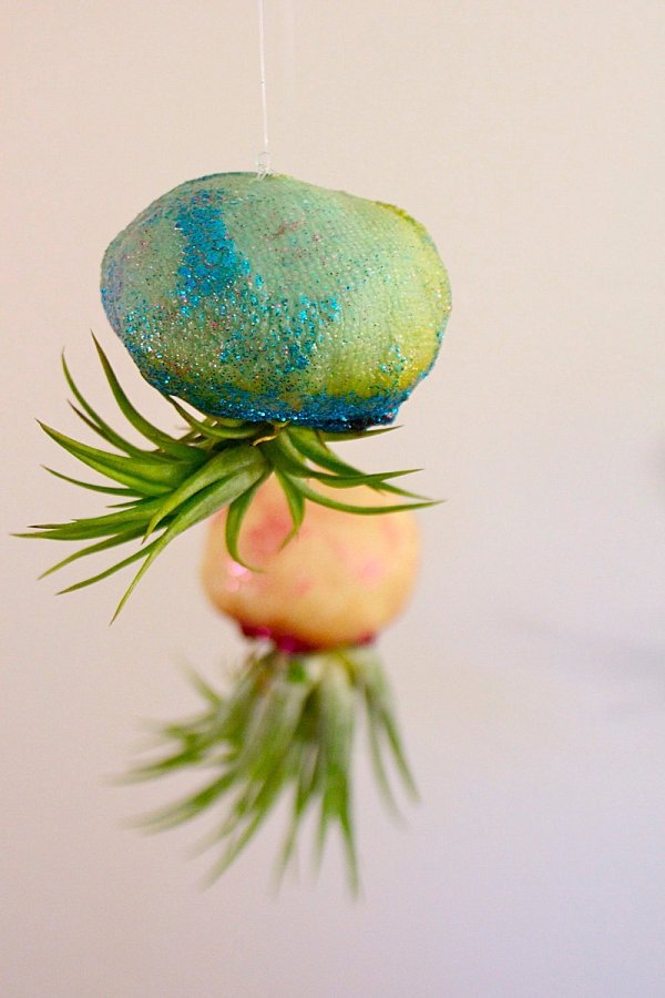 hängande tillandsia behållare glitter dekoration