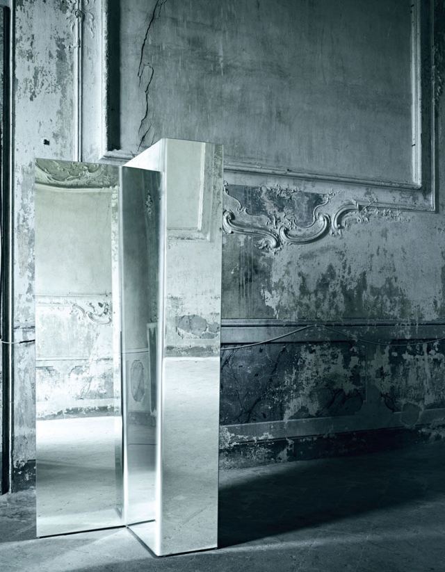 design modern stående spegel paravent form Philippe Nigro nu