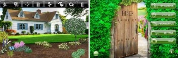 3D trädgårdsplanerare för iPhone-applikation för att köpa eden-garden