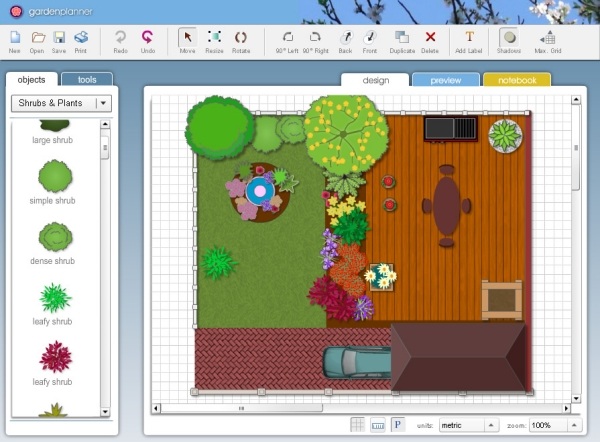freeware online landskapsarkitektur planering-trädgårdsplanerare