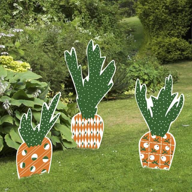 tips idéer vacker påskdekoration morötter papper trädgård dekoration