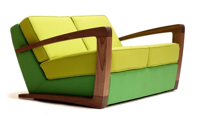 Vardagsrum-fåtöljer-trä armstöd-gul-grön-Kustom-soffa-bark-möbler
