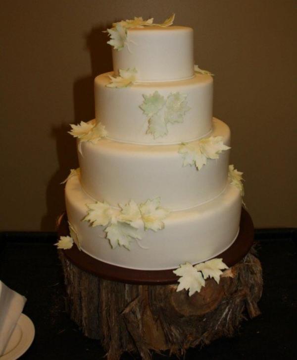 vit-tårta-bröllop-blad-element-höst