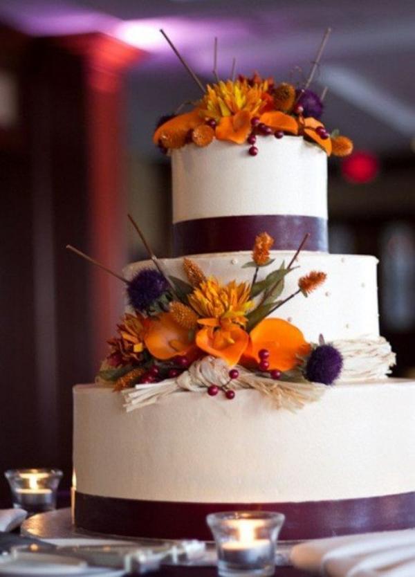 elegant-dekoration-tårta-bröllop-höst-motiv