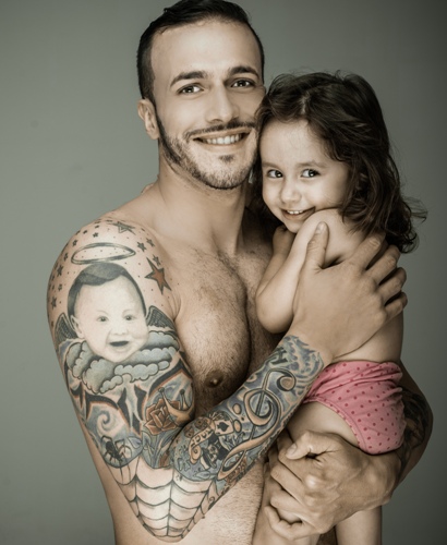Tytär Love Body Tattoo Design isälle