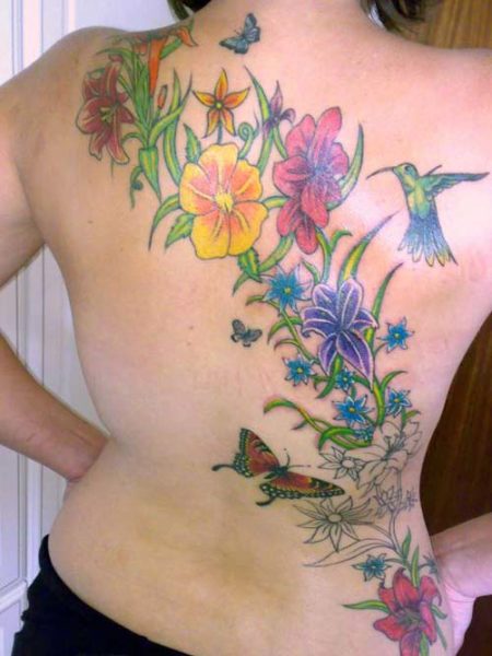 Σχέδια τατουάζ σώματος λουλουδιών