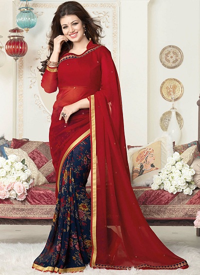 The Celebrity Look Red Saree