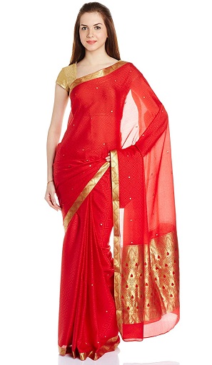 Chilli Red Saree