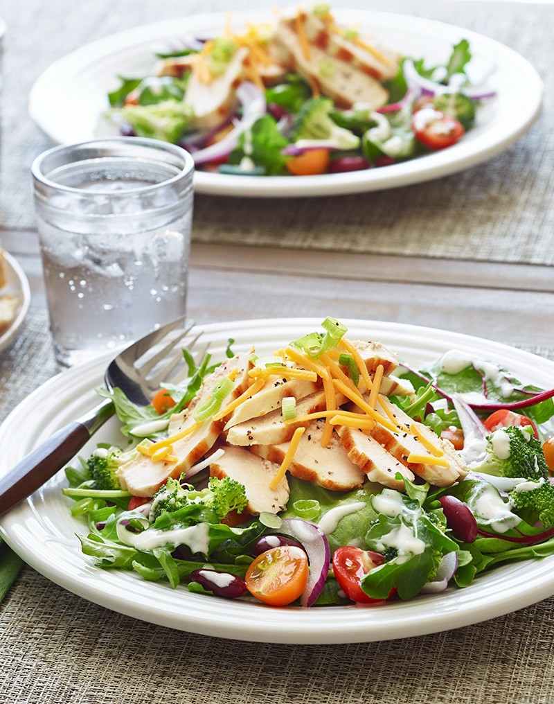 salladsrecept kycklingblad sallad körsbärstomatlök