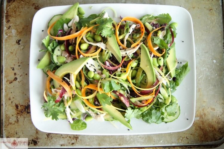 kyckling-sallad-recept-honung-sesam-dressing