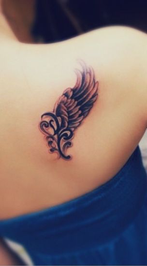 Δημιουργικό μοτίβο τατουάζ Angel