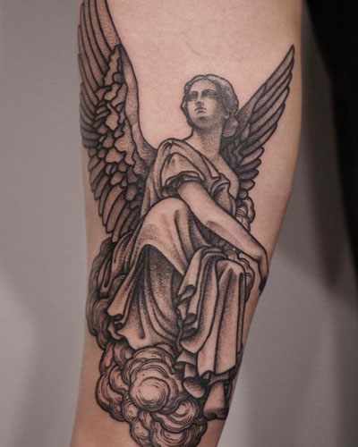 Όμορφα σχέδια τατουάζ Angel 1