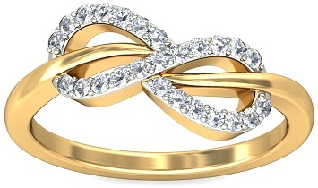 Άπειρο διαμαντένιο δαχτυλίδι σε χρυσό
